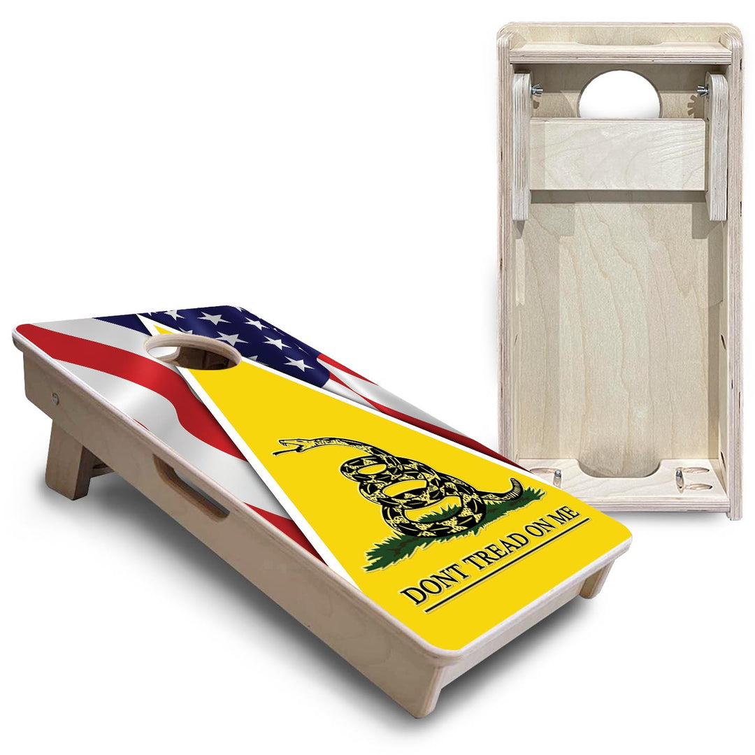 DTOM Yellow Triangle - Mini or Vacation Size Cornhole Boards