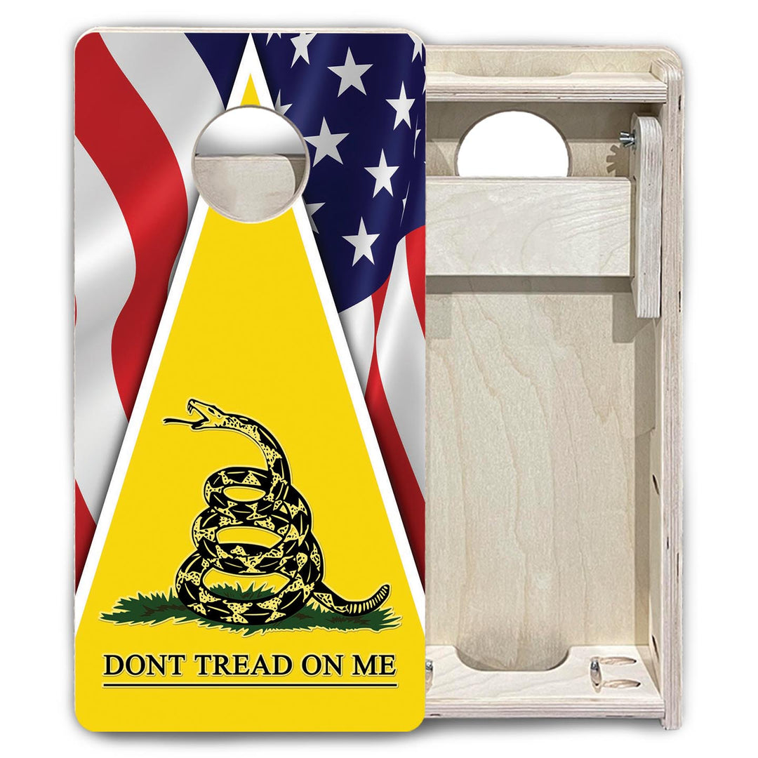 DTOM Yellow Triangle - Mini or Vacation Size Cornhole Boards