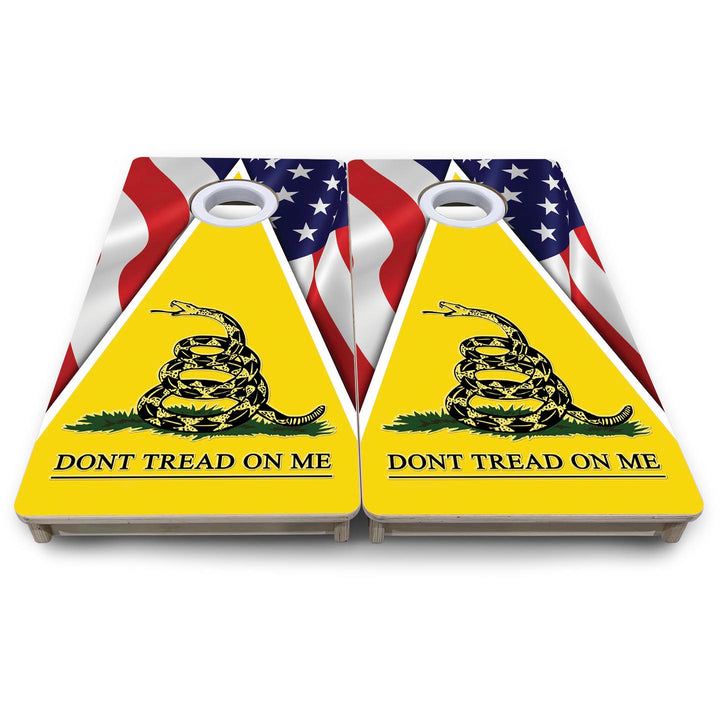 DTOM Yellow Triangle - Mini or Vacation Size Cornhole Boards