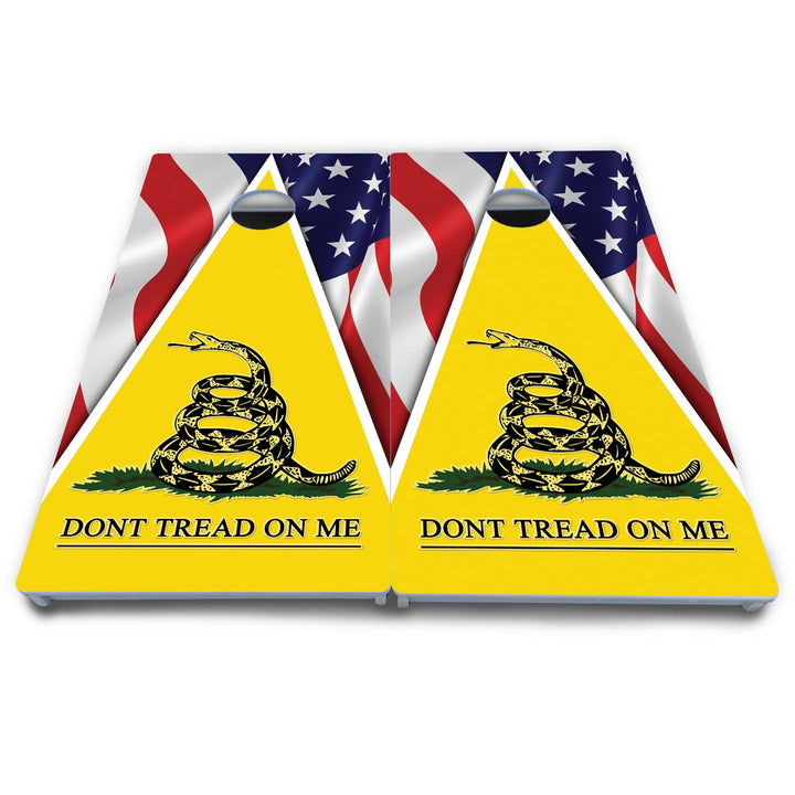DTOM Yellow Triangle Cornhole Boards - All Weather Series