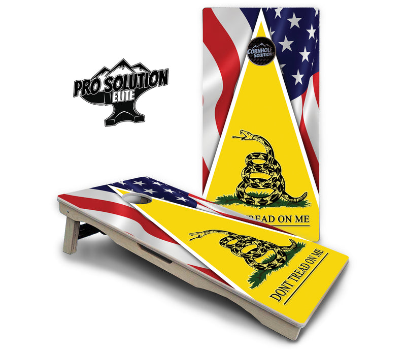 Pro Solution Elite - DTOM Yellow Triangle - Professional Tournament Cornhole Boards 3/4" Baltic Birch - Zero Bounce Zero Movement Vertical Interlocking Braces for Extra Weight & Stability +Double Thick Legs +Airmail Blocker