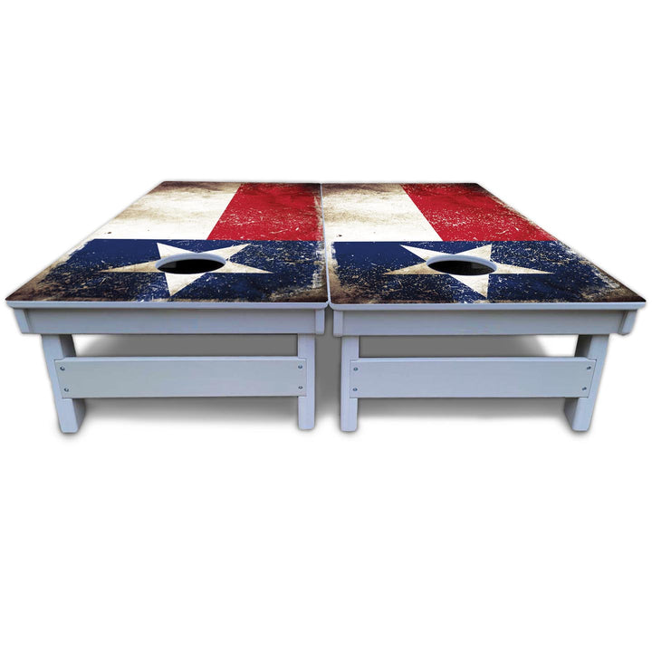 Texas Distressed Flag Cornhole Boards - All Weather Series