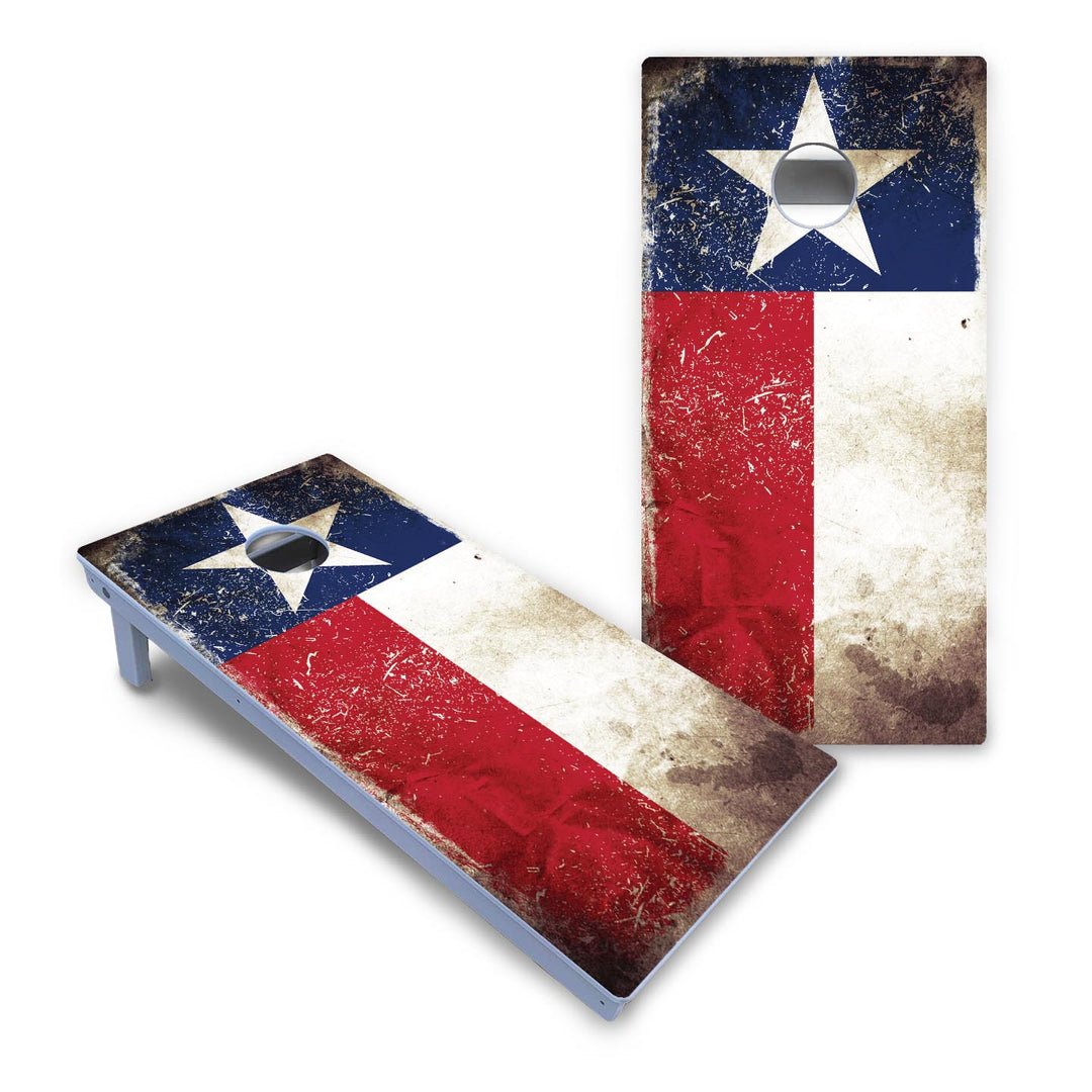 Texas Distressed Flag Cornhole Boards - All Weather Series