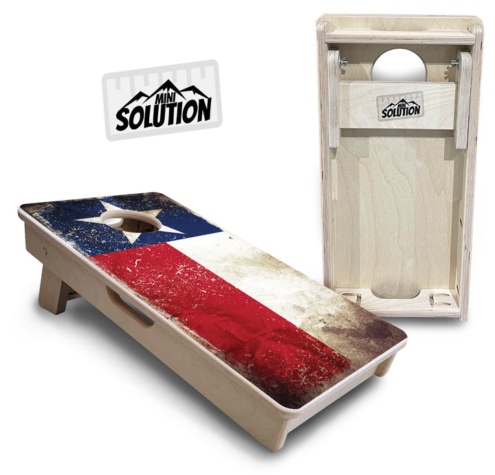Mini Cornhole Boards - Texas Distressed Flag