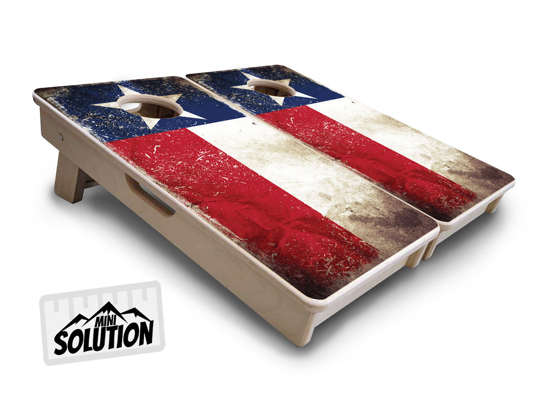 Mini Cornhole Boards - Texas Distressed Flag