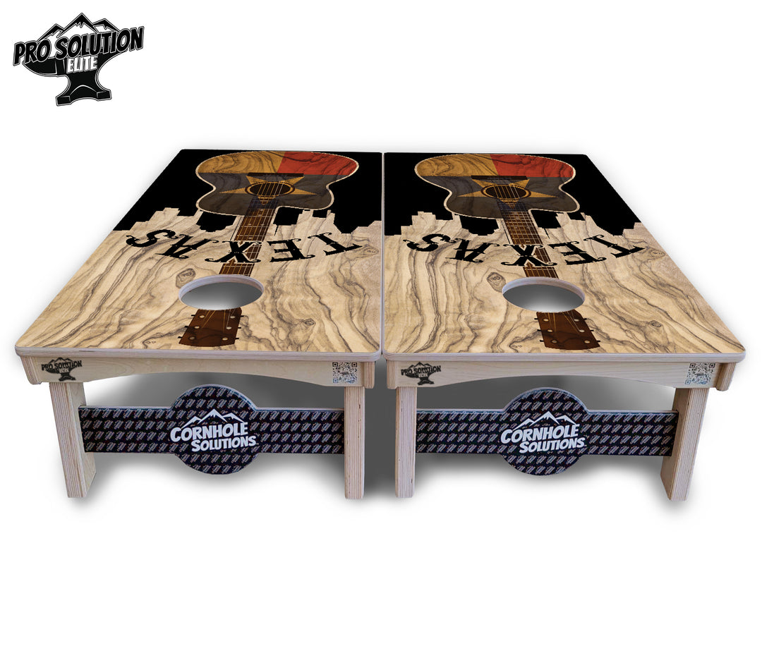 Texas Guitar Cornhole Boards - Pro Solution Elite Series