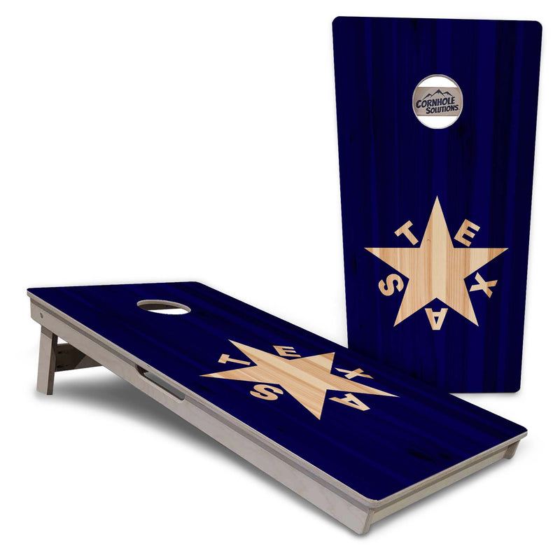 Tournament Boards - Texas Star Design - Professional Tournament 2'x4' Regulation Cornhole Set - 3/4″ Baltic Birch + UV Direct Print + UV Clear Coat