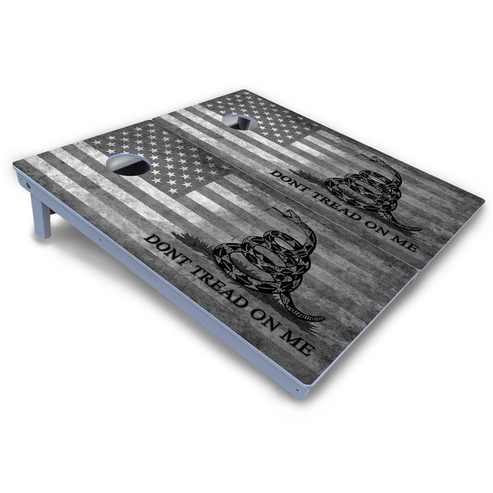 DTOM B&W Flag Cornhole Boards - All Weather Series