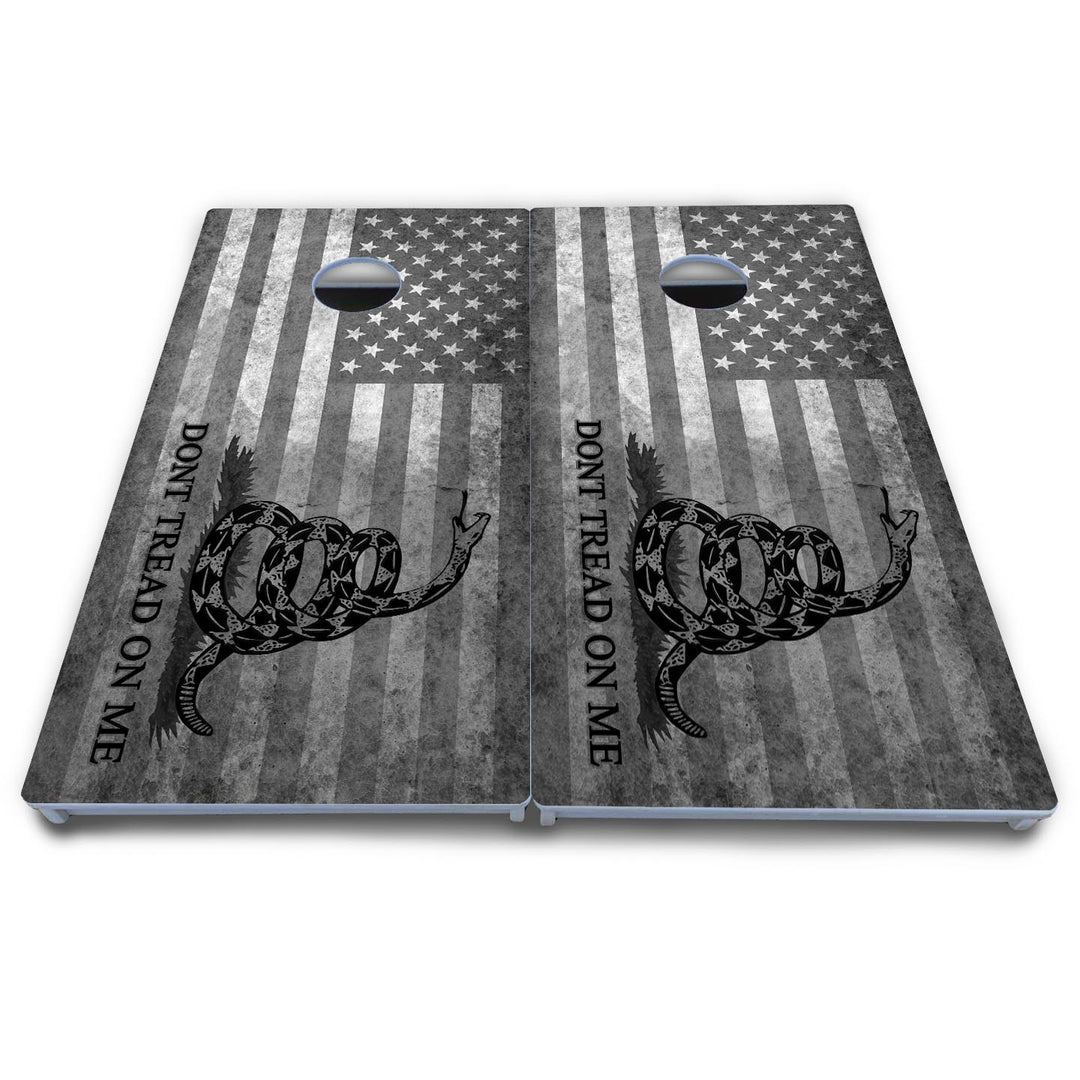 DTOM B&W Flag Cornhole Boards - All Weather Series