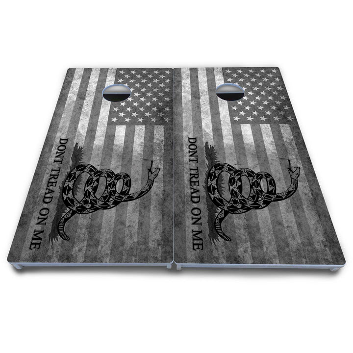 DTOM B&W Flag Cornhole Boards - All Weather Series