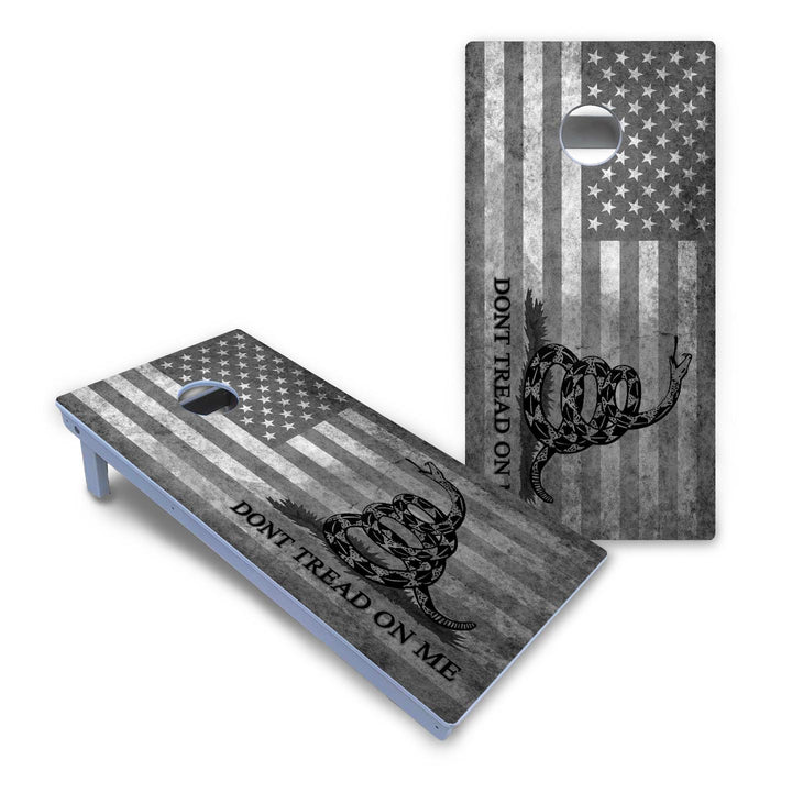 DTOM B&W Flag Cornhole Boards - All Weather Series