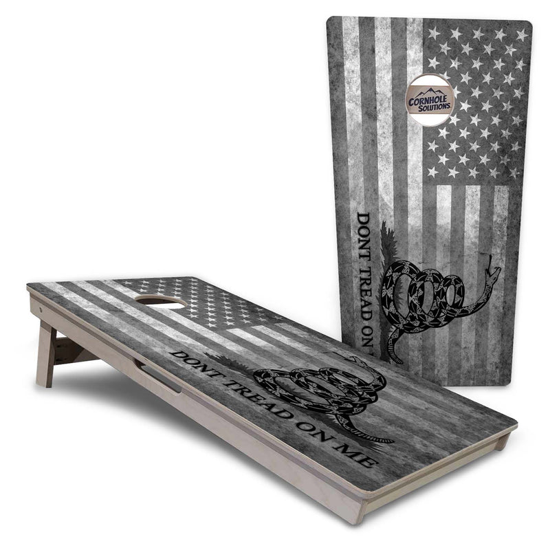 Tournament Boards - Don't Tread On Me Design Options - Professional Tournament 2'x4' Regulation Cornhole Set - 3/4″ Baltic Birch + UV Direct Print + UV Clear Coat