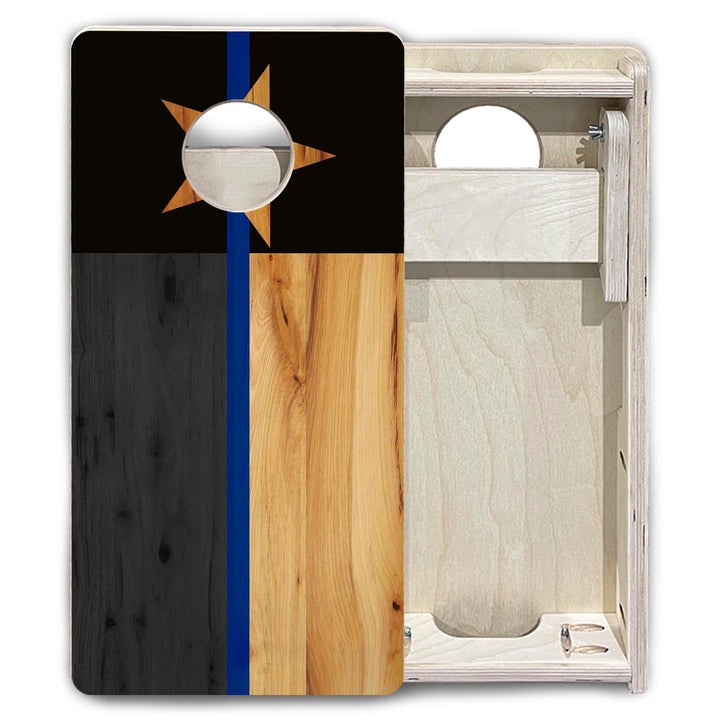 Texas Flag Thin Blue Line - Mini or Vacation Size Cornhole Boards