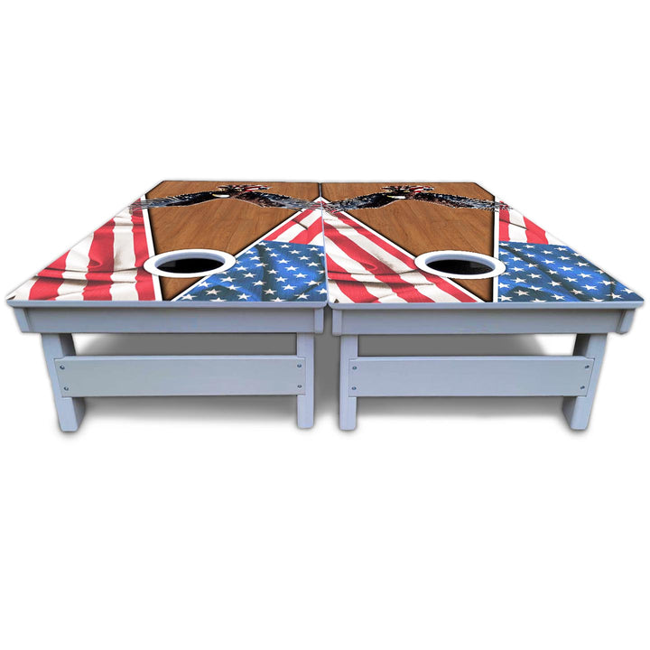 Eagle Triangle Wood Cornhole Boards - All Weather Series