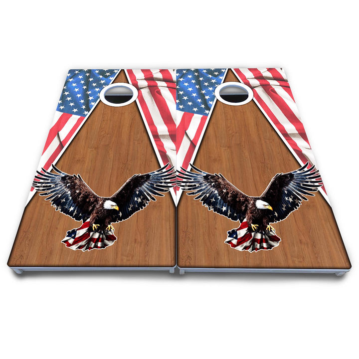 Eagle Triangle Wood Cornhole Boards - All Weather Series