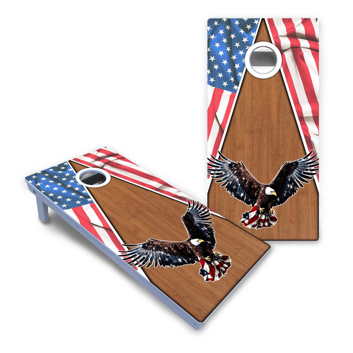 Eagle Triangle Wood Cornhole Boards - All Weather Series