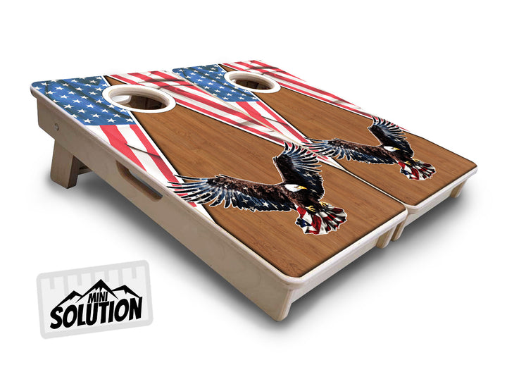 Mini Cornhole Boards - Eagle Triangle Wood