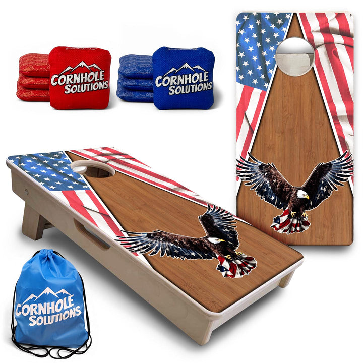 Eagle Triangle Wood - Mini or Vacation Size Cornhole Boards
