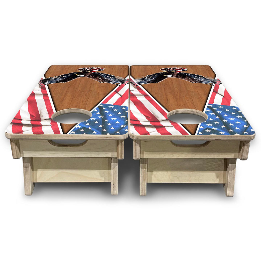 Eagle Triangle Wood - Mini or Vacation Size Cornhole Boards