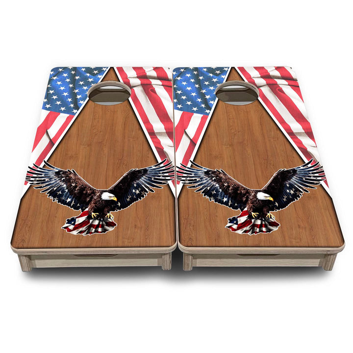Eagle Triangle Wood - Mini or Vacation Size Cornhole Boards