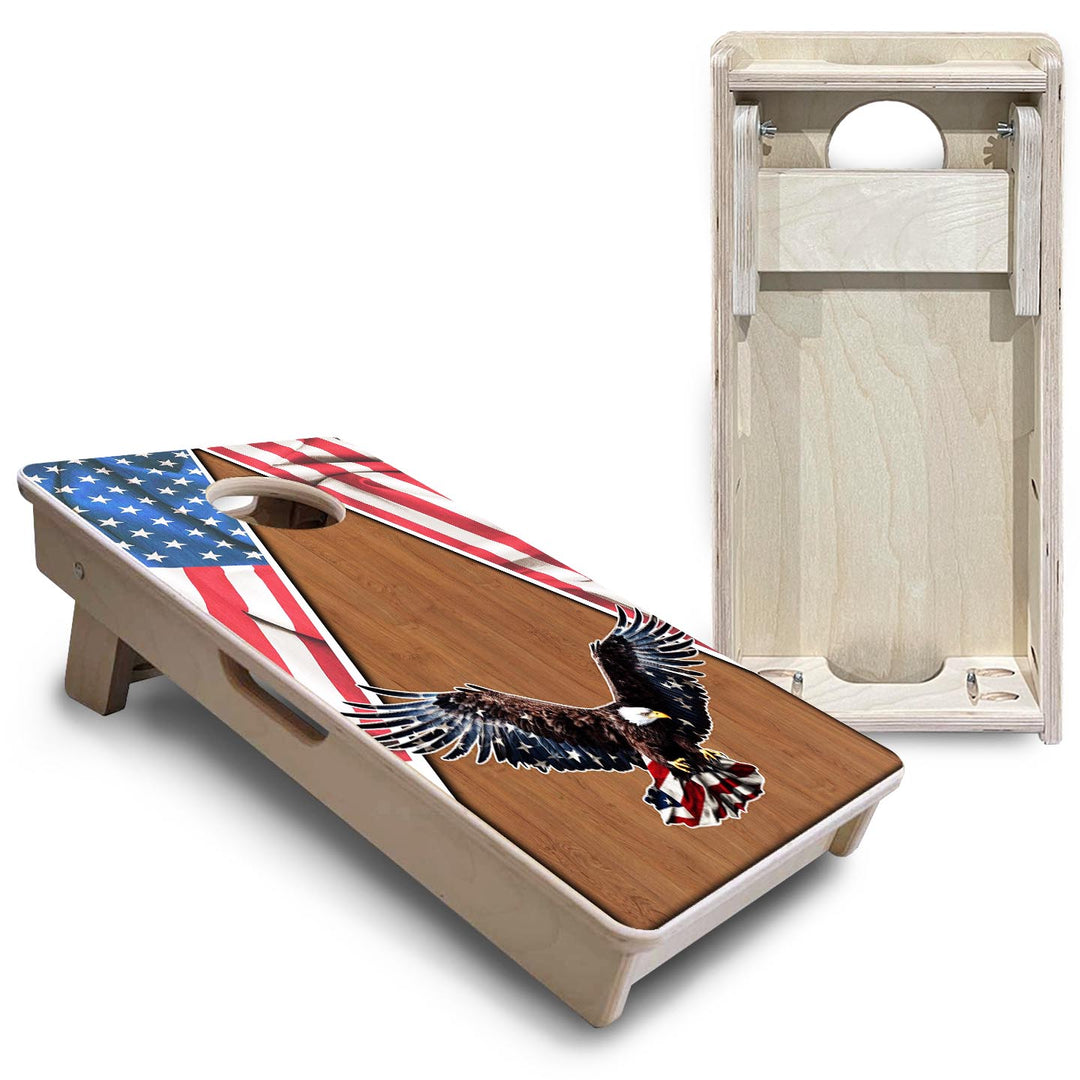 Eagle Triangle Wood - Mini or Vacation Size Cornhole Boards