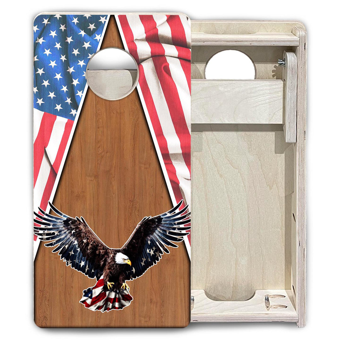 Eagle Triangle Wood - Mini or Vacation Size Cornhole Boards