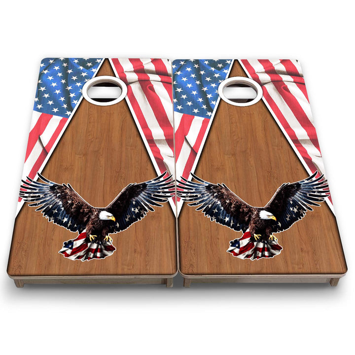 Eagle Triangle Wood - Mini or Vacation Size Cornhole Boards