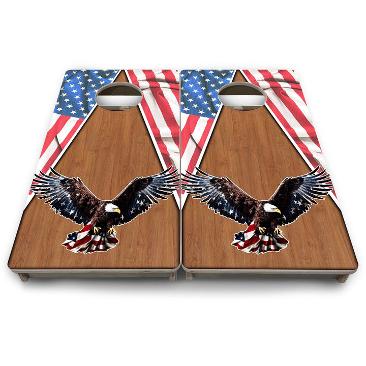 Eagle Triangle Wood - Mini or Vacation Size Cornhole Boards