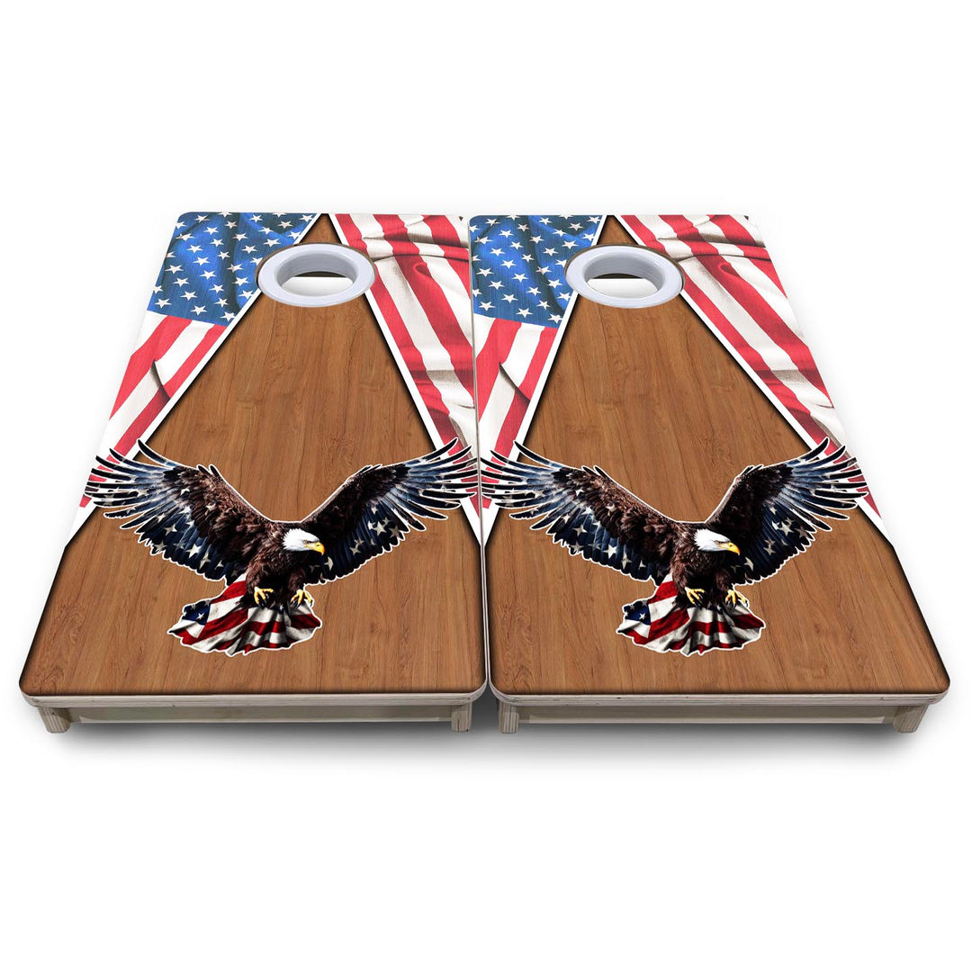Eagle Triangle Wood - Mini or Vacation Size Cornhole Boards