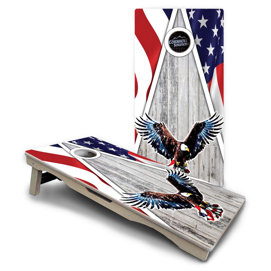 Eagle Flag Cornhole Boards – Pro Lite or Pro Elite