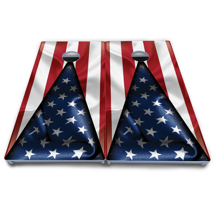 American Flag Triangle Cornhole Boards - All Weather Series