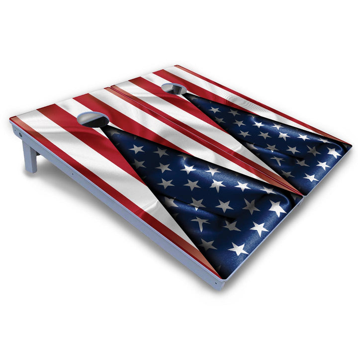American Flag Triangle Cornhole Boards - All Weather Series