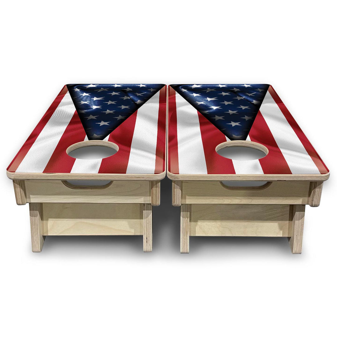 American Flag Triangle - Mini or Vacation Size Cornhole Boards