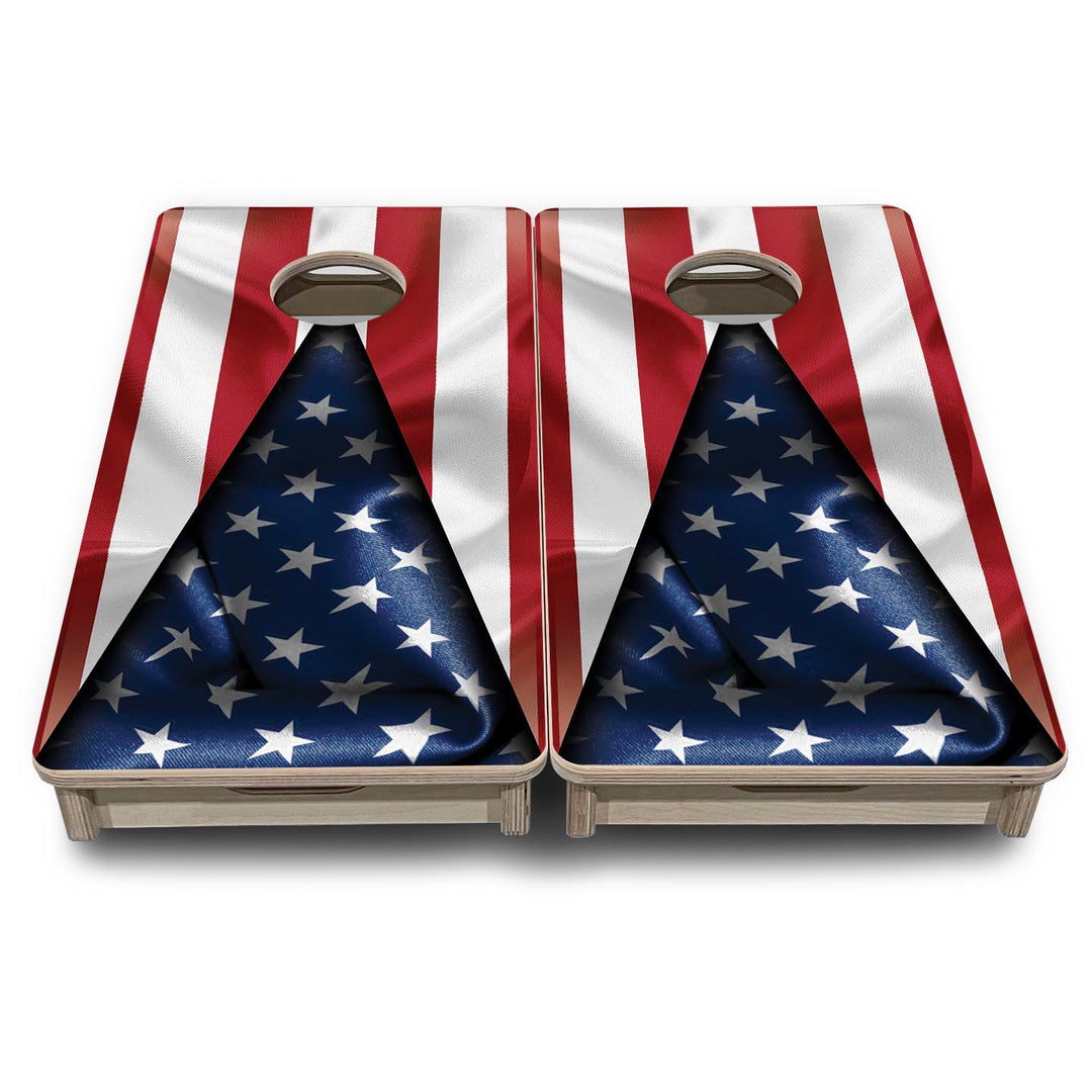 American Flag Triangle - Mini or Vacation Size Cornhole Boards
