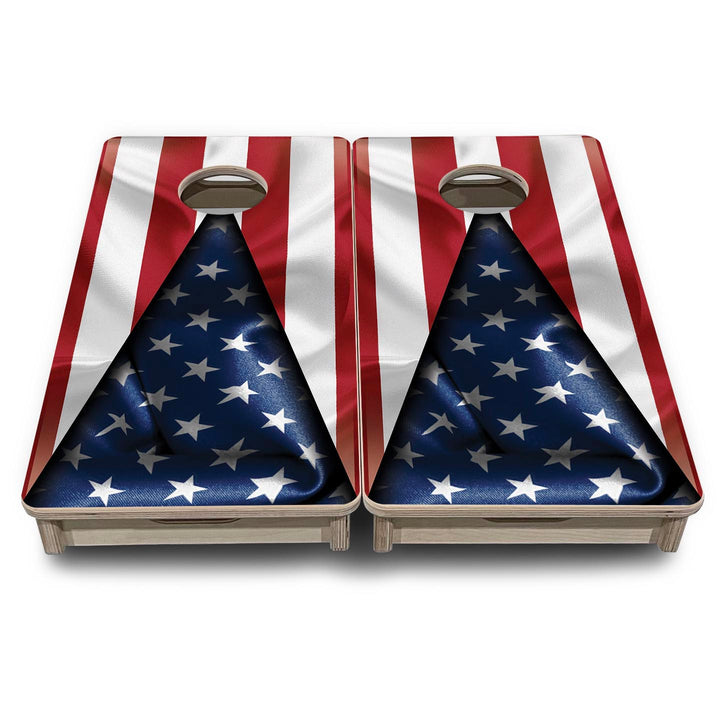 American Flag Triangle - Mini or Vacation Size Cornhole Boards