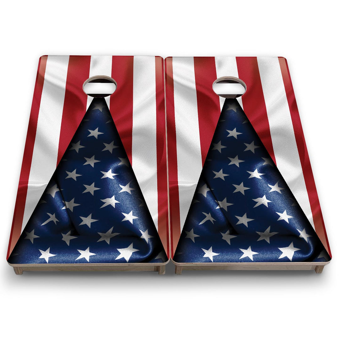 American Flag Triangle - Mini or Vacation Size Cornhole Boards