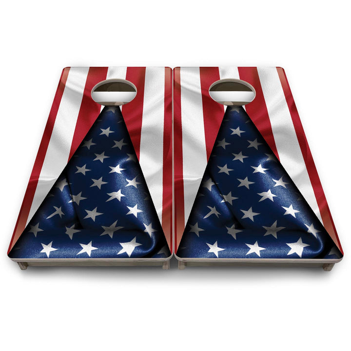 American Flag Triangle - Mini or Vacation Size Cornhole Boards