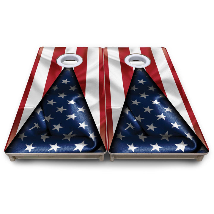 American Flag Triangle - Mini or Vacation Size Cornhole Boards