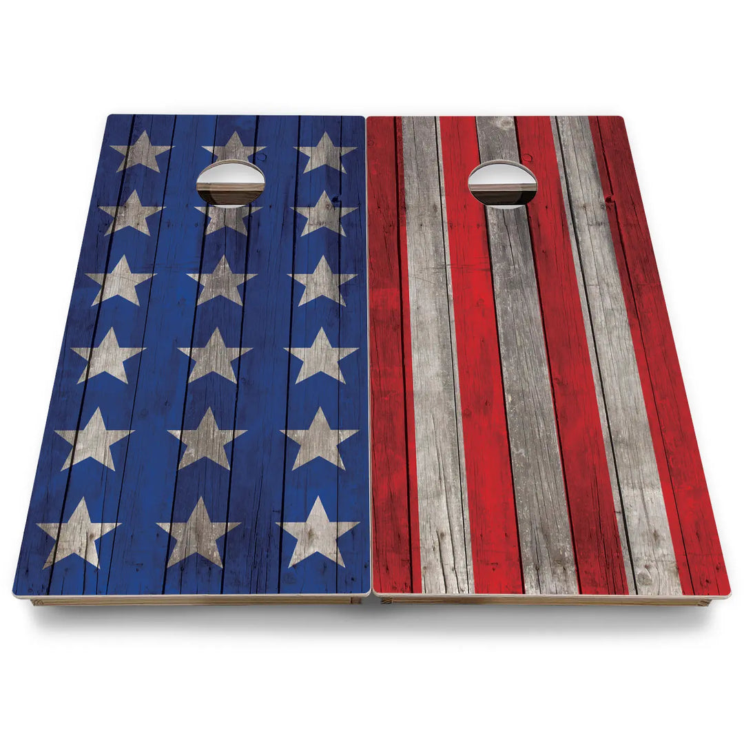 Large Stars & Stripes Cornhole Boards - Backyard Series