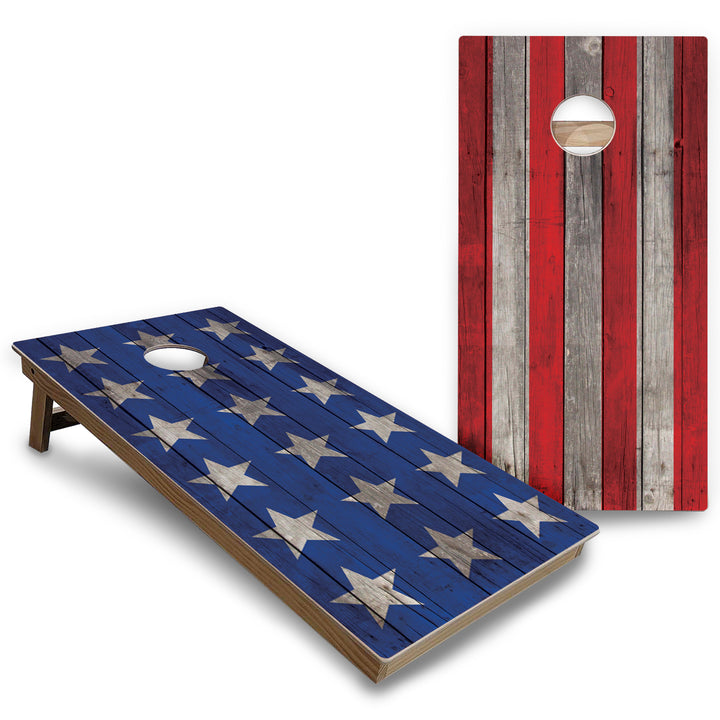 Large Stars & Stripes Cornhole Boards - Backyard Series