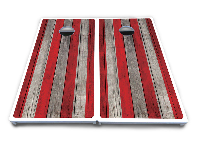 Waterproof - Large Stars & Stripes Design Options - All Weather Boards "Outdoor Solution" 18mm(3/4")Direct UV Printed - Regulation 2' by 4' Cornhole Boards (Set of 2 Boards) Double Thick Legs, with Leg Brace & Dual Support Braces!