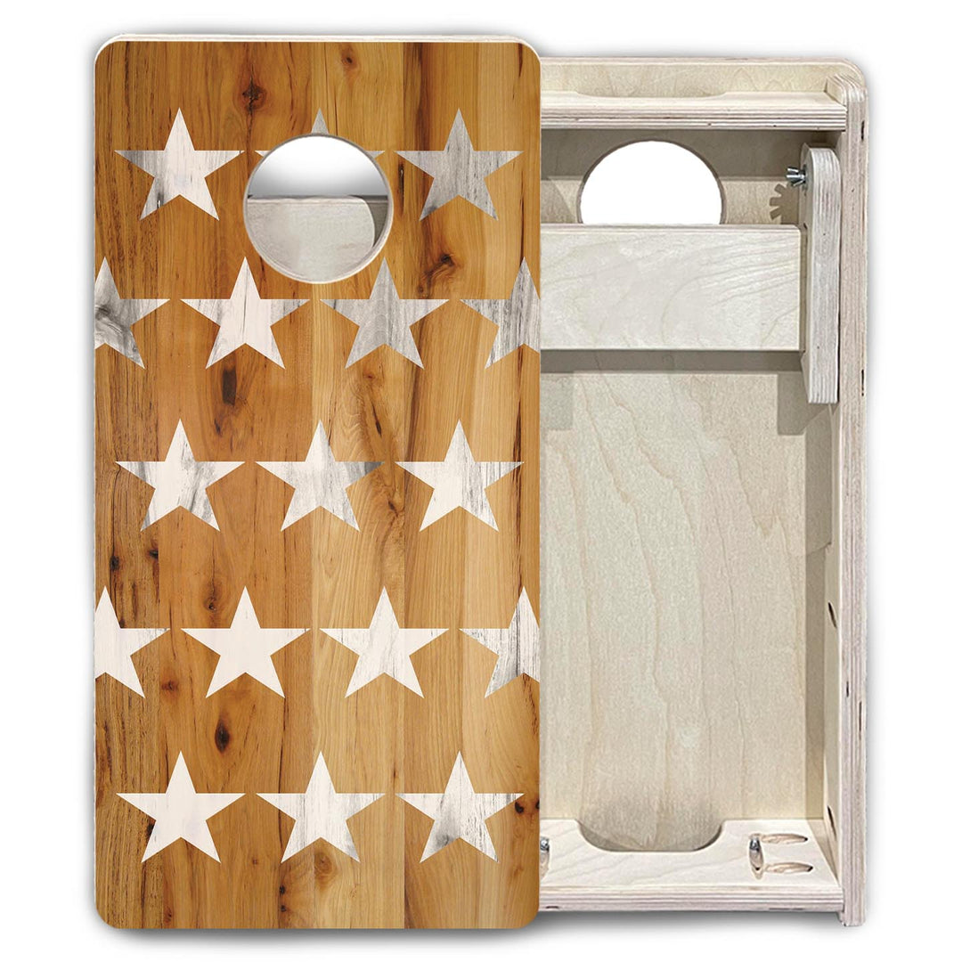 Large Natural Stars - Mini or Vacation Size Cornhole Boards