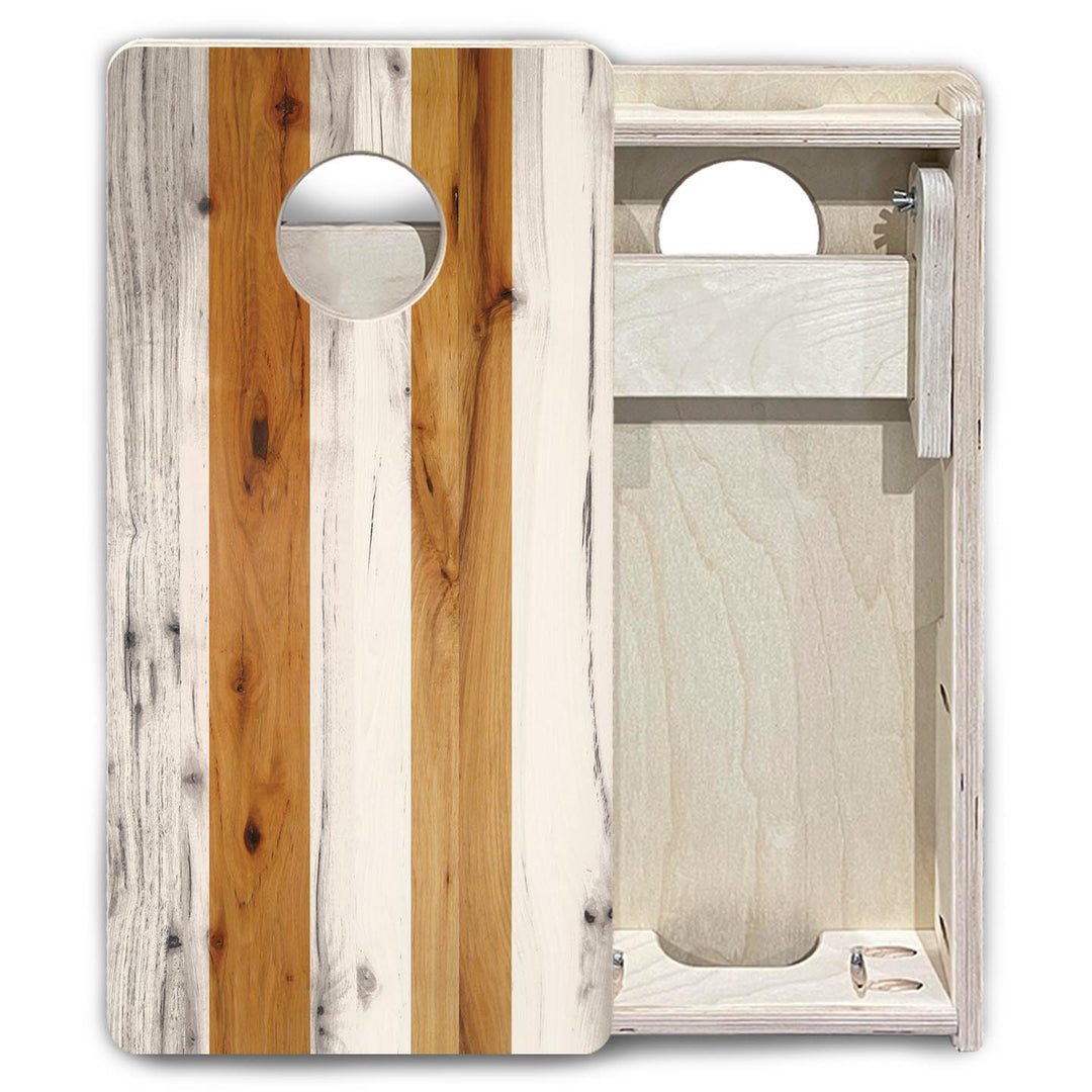 Large Natural Stripes - Mini or Vacation Size Cornhole Boards