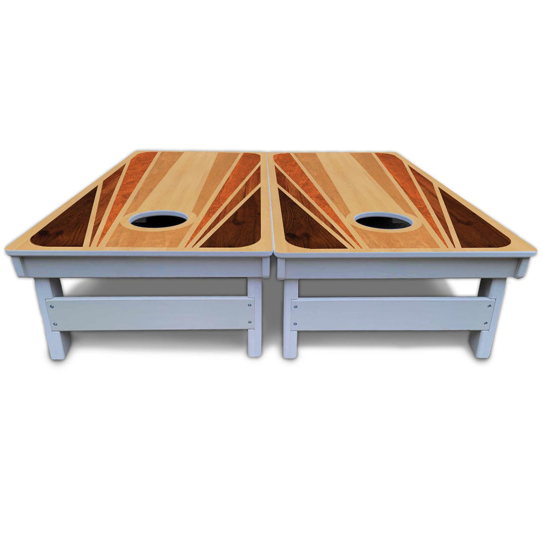 Retro Wood Cornhole Boards - All Weather Series