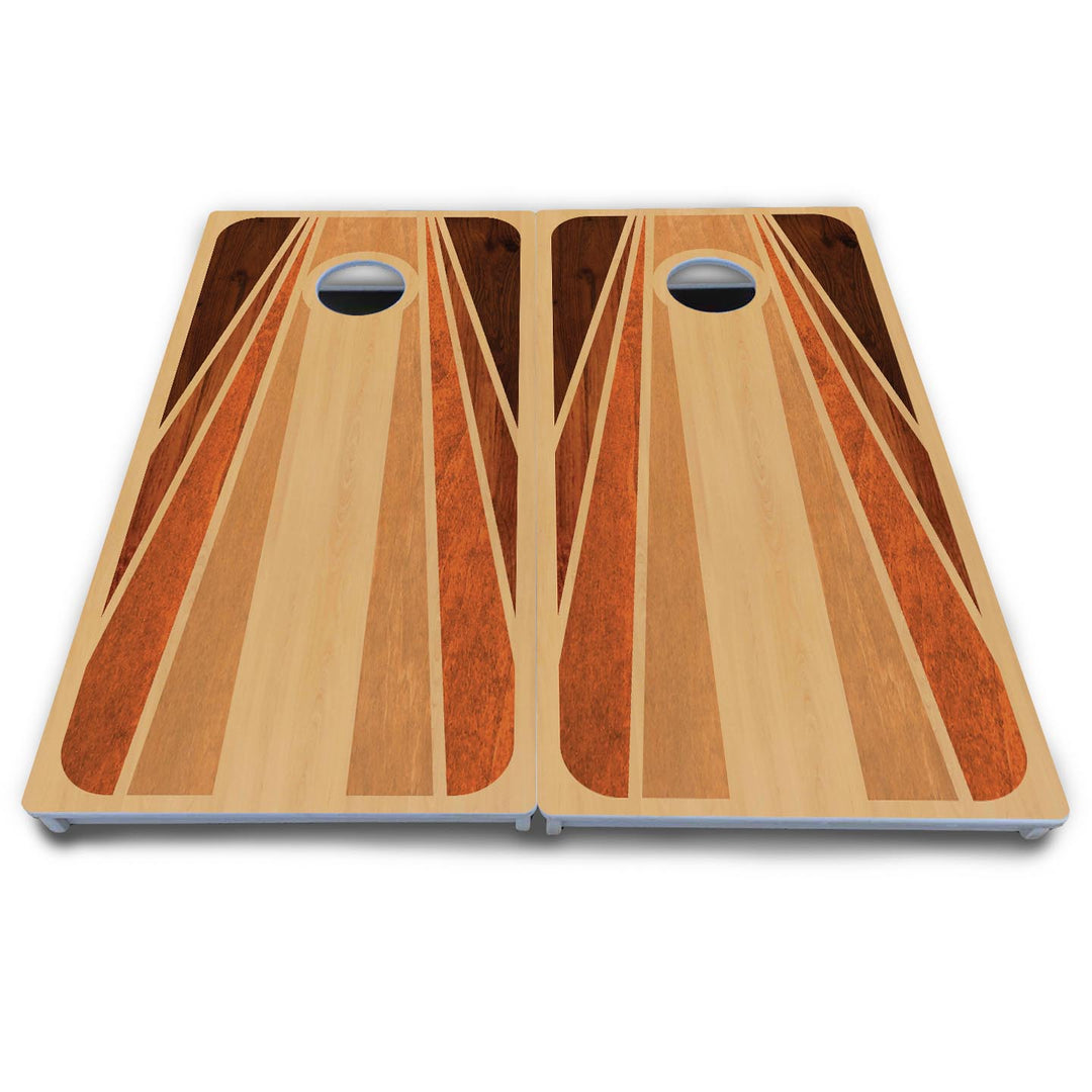 Retro Wood Cornhole Boards - All Weather Series