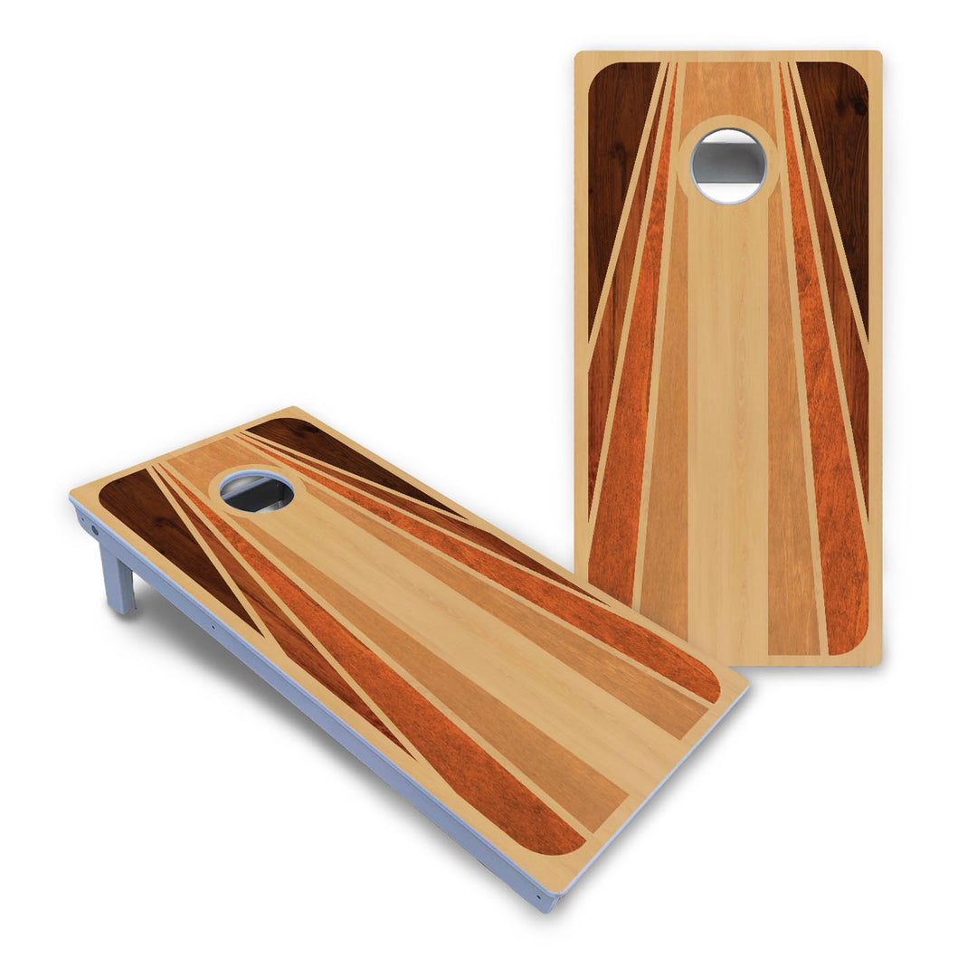 Retro Wood Cornhole Boards - All Weather Series