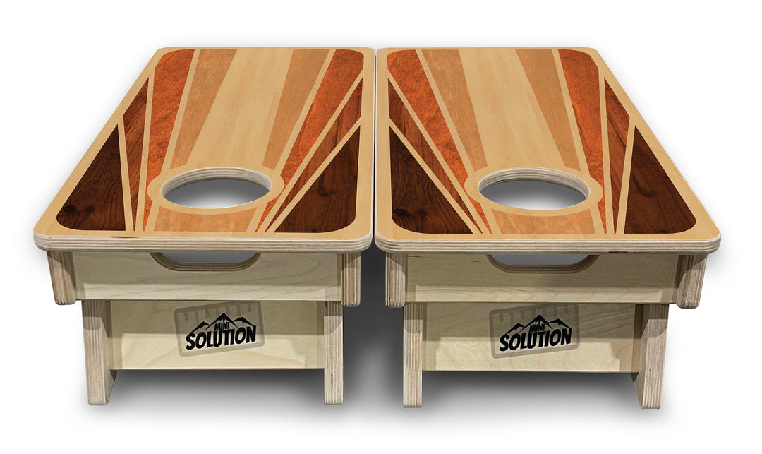 Mini Cornhole Boards - Retro Wood