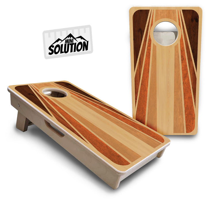Mini Cornhole Boards - Retro Wood
