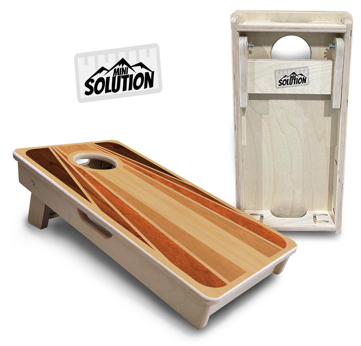 Mini Cornhole Boards - Retro Wood