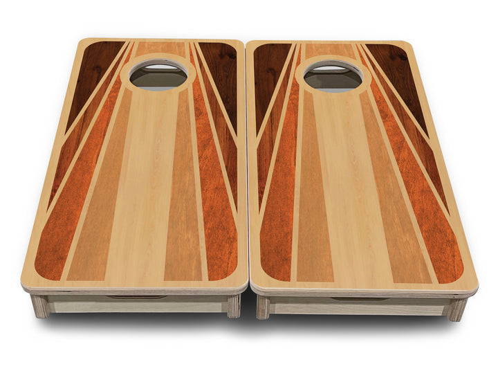 Mini Cornhole Boards - Retro Wood